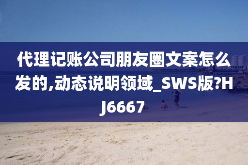 代理记账公司朋友圈文案怎么发的,动态说明领域_SWS版?HJ6667