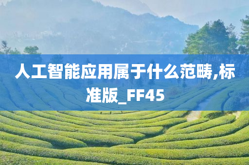 人工智能应用属于什么范畴,标准版_FF45