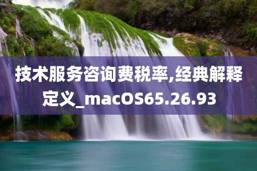 技术服务咨询费税率,经典解释定义_macOS65.26.93