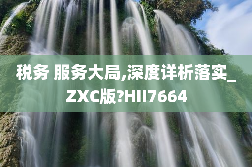 税务 服务大局,深度详析落实_ZXC版?HII7664