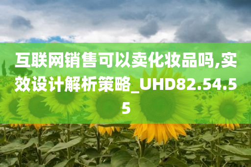 互联网销售可以卖化妆品吗,实效设计解析策略_UHD82.54.55