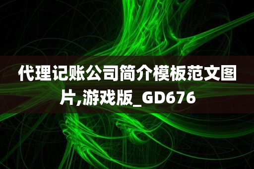 代理记账公司简介模板范文图片,游戏版_GD676