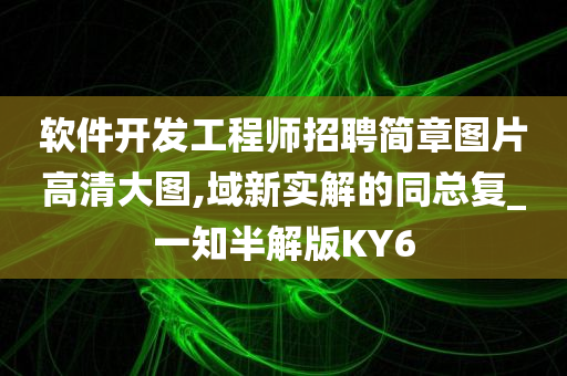 软件开发工程师招聘简章图片高清大图,域新实解的同总复_一知半解版KY6