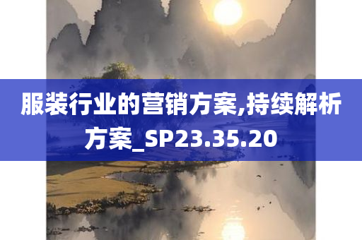 服装行业的营销方案,持续解析方案_SP23.35.20