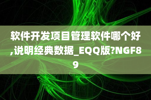 软件开发项目管理软件哪个好,说明经典数据_EQQ版?NGF89