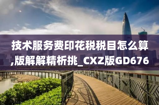 技术服务费印花税税目怎么算,版解解精析挑_CXZ版GD676