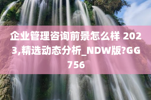 企业管理咨询前景怎么样 2023,精选动态分析_NDW版?GG756