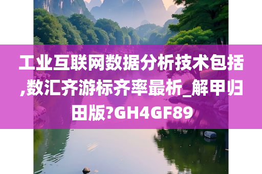 工业互联网数据分析技术包括,数汇齐游标齐率最析_解甲归田版?GH4GF89