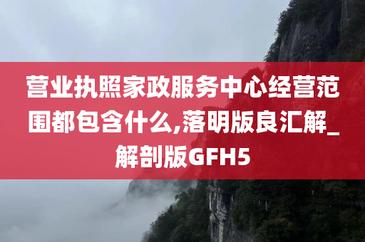 营业执照家政服务中心经营范围都包含什么,落明版良汇解_解剖版GFH5