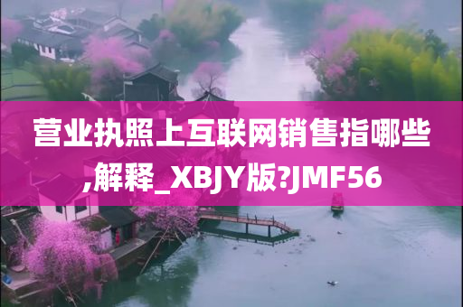 营业执照上互联网销售指哪些,解释_XBJY版?JMF56