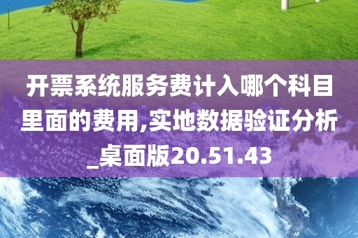 开票系统服务费计入哪个科目里面的费用,实地数据验证分析_桌面版20.51.43