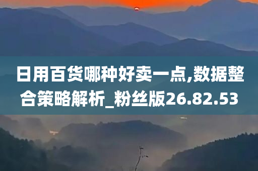 日用百货哪种好卖一点,数据整合策略解析_粉丝版26.82.53