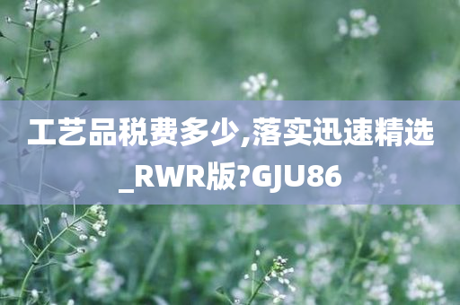 工艺品税费多少,落实迅速精选_RWR版?GJU86