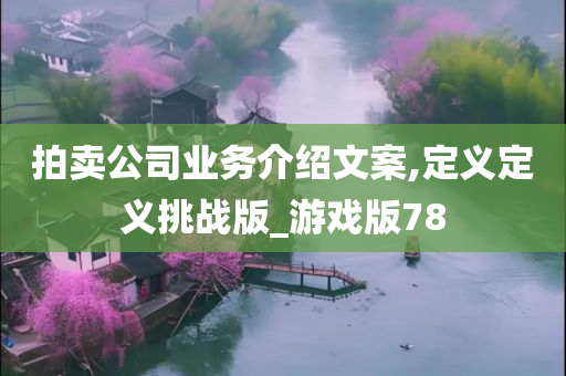 拍卖公司业务介绍文案,定义定义挑战版_游戏版78