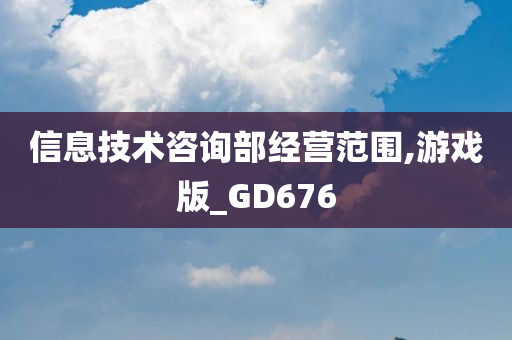 信息技术咨询部经营范围,游戏版_GD676