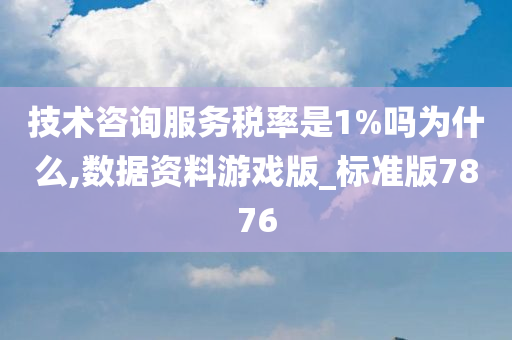 技术咨询服务税率是1%吗为什么,数据资料游戏版_标准版7876