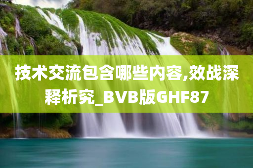 技术交流包含哪些内容,效战深释析究_BVB版GHF87