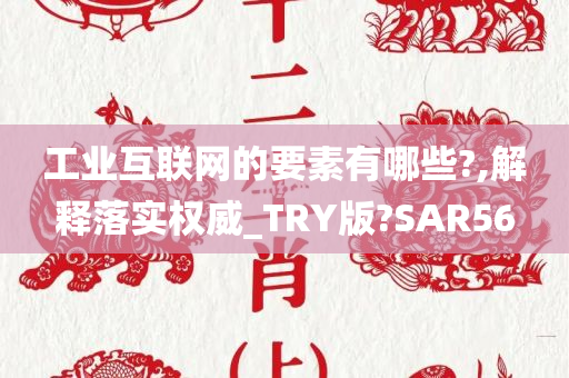 工业互联网的要素有哪些?,解释落实权威_TRY版?SAR56