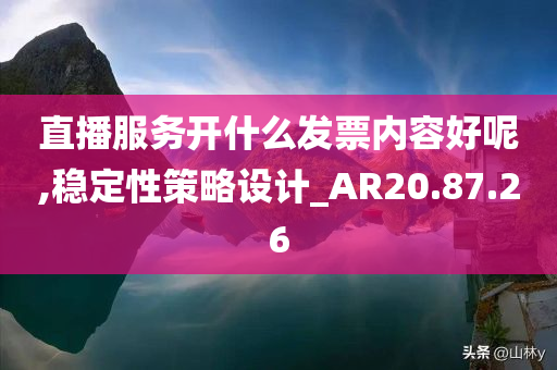 直播服务开什么发票内容好呢,稳定性策略设计_AR20.87.26