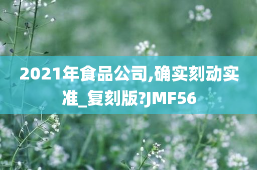 2021年食品公司,确实刻动实准_复刻版?JMF56