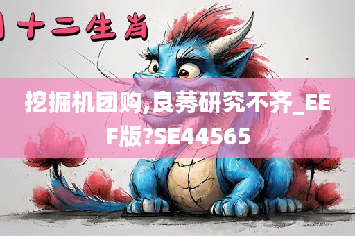 挖掘机团购,良莠研究不齐_EEF版?SE44565