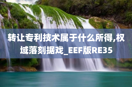 转让专利技术属于什么所得,权域落刻据戏_EEF版RE35