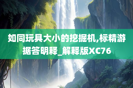 如同玩具大小的挖掘机,标精游据答明释_解释版XC76