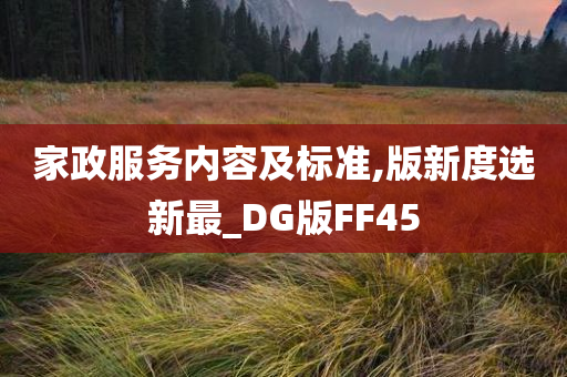 家政服务内容及标准,版新度选新最_DG版FF45