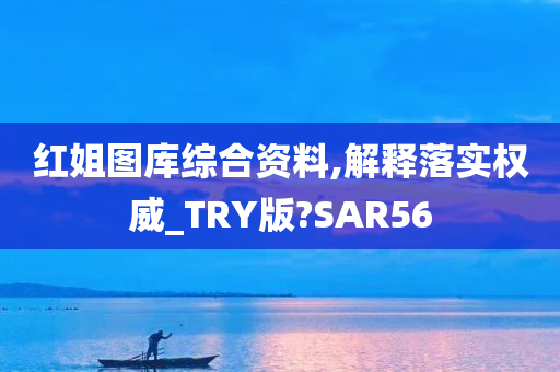 红姐图库综合资料,解释落实权威_TRY版?SAR56