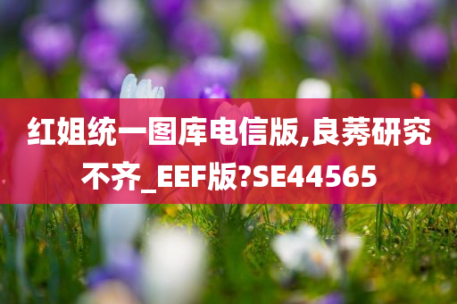 红姐统一图库电信版,良莠研究不齐_EEF版?SE44565