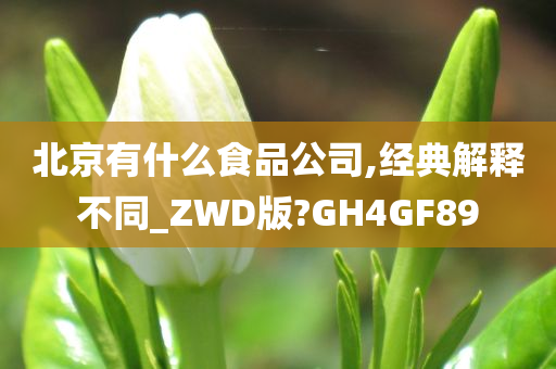 北京有什么食品公司,经典解释不同_ZWD版?GH4GF89