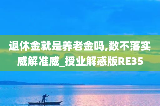 退休金就是养老金吗,数不落实威解准威_授业解惑版RE35