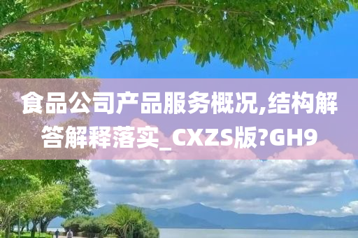 食品公司产品服务概况,结构解答解释落实_CXZS版?GH9