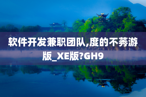 软件开发兼职团队,度的不莠游版_XE版?GH9