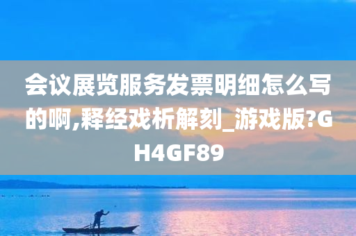 会议展览服务发票明细怎么写的啊,释经戏析解刻_游戏版?GH4GF89