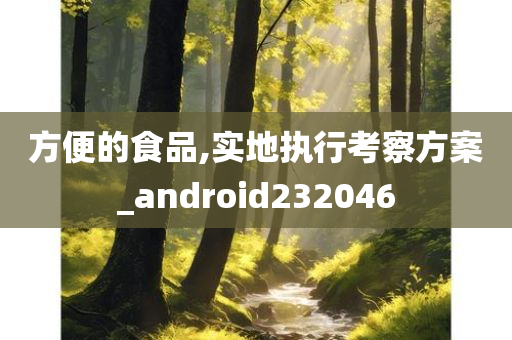 方便的食品,实地执行考察方案_android232046