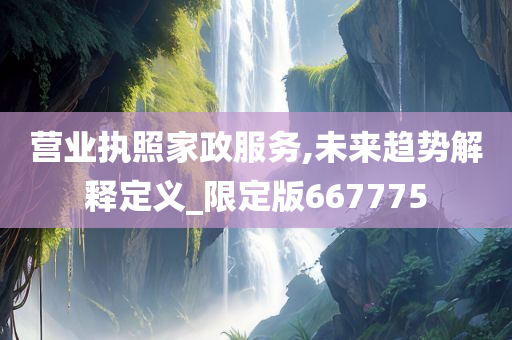 营业执照家政服务,未来趋势解释定义_限定版667775