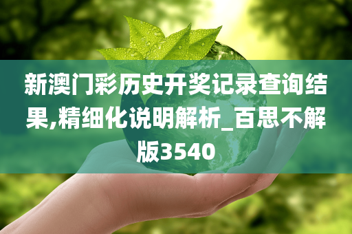 新澳门彩历史开奖记录查询结果,精细化说明解析_百思不解版3540