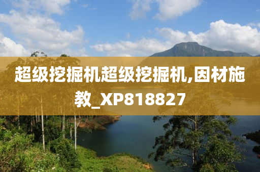 超级挖掘机超级挖掘机,因材施教_XP818827