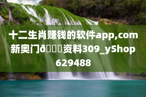 十二生肖赚钱的软件app,com新奥门🐎资料309_yShop629488