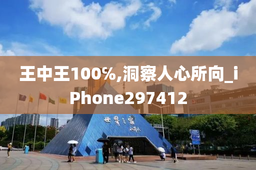 王中王100℅,洞察人心所向_iPhone297412