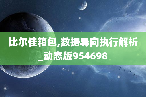 比尔佳箱包,数据导向执行解析_动态版954698