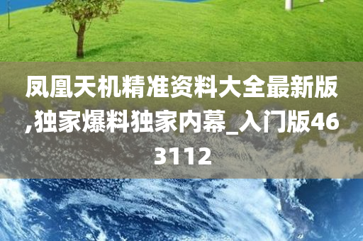 凤凰天机精准资料大全最新版,独家爆料独家内幕_入门版463112