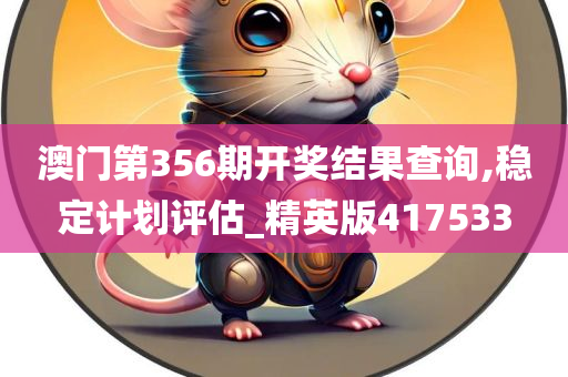 澳门第356期开奖结果查询,稳定计划评估_精英版417533