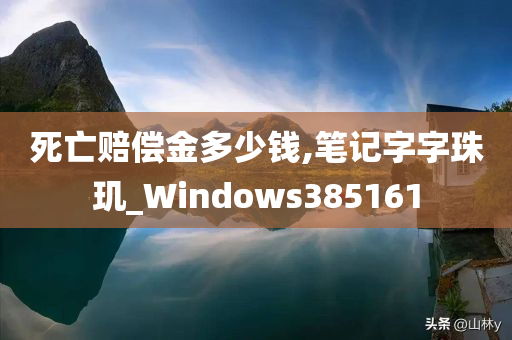 死亡赔偿金多少钱,笔记字字珠玑_Windows385161