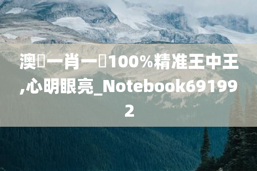 澳門一肖一碼100%精准王中王,心明眼亮_Notebook691992