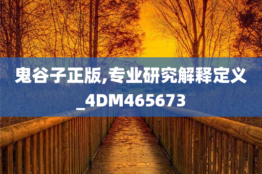 鬼谷子正版,专业研究解释定义_4DM465673