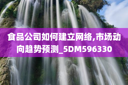 食品公司如何建立网络,市场动向趋势预测_5DM596330