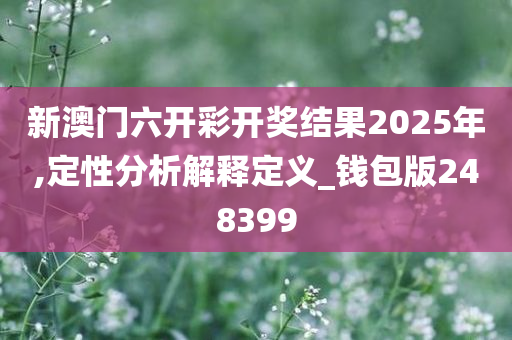 新澳门六开彩开奖结果2025年,定性分析解释定义_钱包版248399