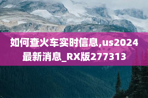 如何查火车实时信息,us2024最新消息_RX版277313